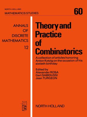 cover image of Theory and Practice of Combinatorics